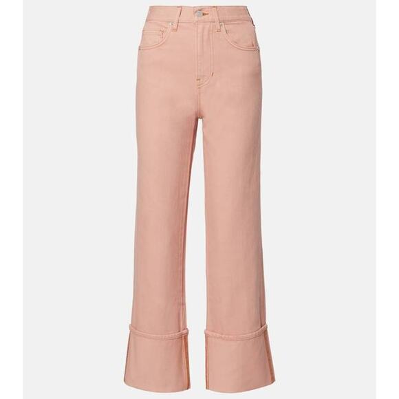 Veronica Beard Dylan High Rise Straight Jean in Pink Blossom 24 - Picture 3 of 3